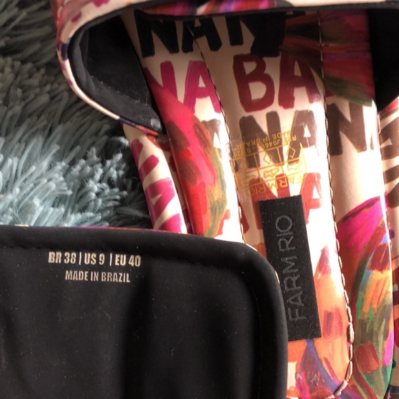 Farm Rio Banana Sandals NEW! Never worn sz 9 or sz 40 EU MADE IN BRAZIL. - Picture 7 of 10